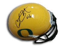 Charles Nelson Autographed Oregon Ducks Yellow Alternate Mini Helmet