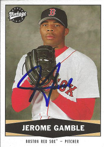 Jerome Gamble Autographed Boston Red Sox 2004 Upper Deck Vintage Card