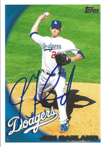 Jon Garland Autographed Los Angeles Dodgers 2010 Topps Card