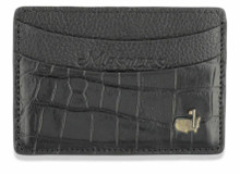 2021 Masters Embossed Black Alligator Leather Card Case by Martin Dingman ANGC