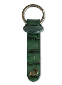 2020 Masters Augusta Golf Tournament Green Embossed Alligator Leather Key Fob