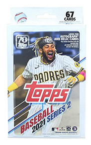 2021 Topps Series 2 MLB Baseball Trading Cards Hanger Box - 67 Cards Per Box