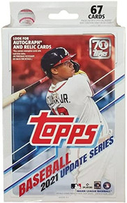 2021 Topps Update Series Baseball Trading Cards Hanger Box - 67 Cards Per Box