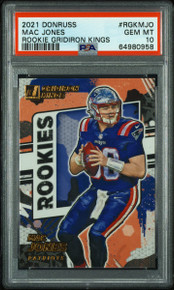 Mac Jones Patriots 2021 Donruss Gridiron Kings Rookie Card PSA 10 Gem Mint