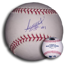 Alexi Ogando Autographed MLB Baseball Texas Rangers