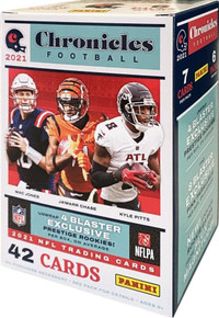 2021 Panini Chronicles NFL Football Trading Cards Blaster Box - 42 Cards/Box