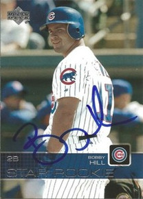 Bobby Hill Signed Chicago Cubs 2002 UD Rookie Card