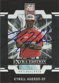 Kyrell Hudson Signed 2009 Donruss Elite Card Phillies