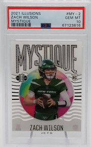 Zach Wilson New York Jets 2021 Illusions Mystique Rookie Card PSA 10 Gem Mint