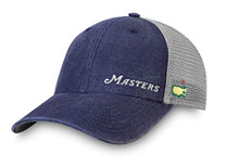 Masters Embroidered Logo Navy Mesh Men's Snapback Hat Augusta National Golf Club