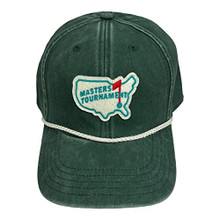 Masters Dark Green Brushed Cotton Retro Felt Map Patch Rope Hat