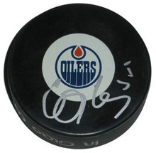 Ladislav Smid Signed Edmonton Oilers Hockey Puck