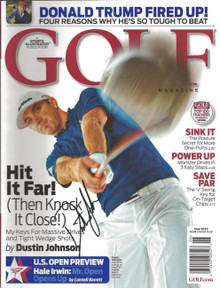 Dustin Johnson Signed Golf Magazine June 2010