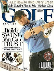 Trevor Immelman Signed Golf Magazine Masters Champion