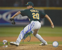 Huston Street Autographed Oakland A's Action 8x10 Photo