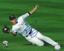 Brad Hawpe Autographed Colorado Rockies Fielding 8x10 Photo