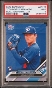 Yoshinobu Yamamoto 2024 Topps Now Road to Opening Day Rookie Card #OD-277 PSA 9