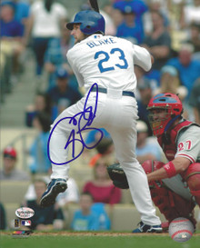 Casey Blake Autographed Los Angeles Dodgers Home 8x10 Photo
