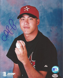 Carlos Hernandez Autographed Houston Astros 8x10 Photo