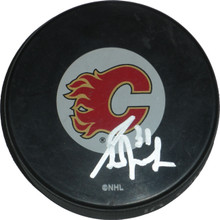 Grant Fuhr Signed Calgary Flames Hockey Puck