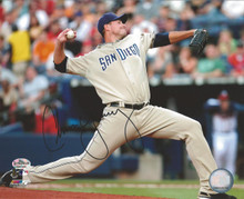 Chris Young Autographed San Diego Padres Action 8x10 Photo