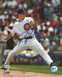 Rich Harden Autographed Chicago Cubs Home 8x10 Photo