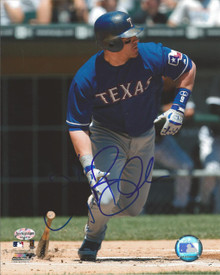 Hank Blalock Autographed Texas Rangers Hitting 8x10 Photo