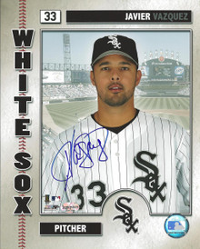 Javier Vazquez Autographed Chicago White Sox 8x10 Photo