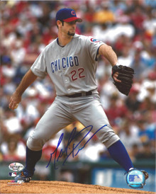 Mark Prior Autographed Chicago Cubs Road 8x10 Photo