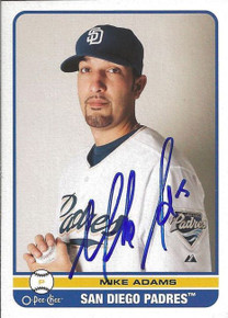 Mike Adams Signed San Diego Padres 2009 O-Pee-Chee Card