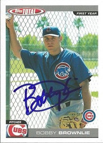 Bobby Brownlie Signed Cubs 2004 Topps Total Rookie Card