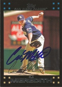 Cla Meredith Signed San Diego Padres 2007 Topps Card