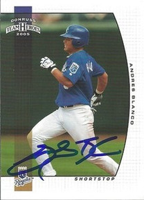 Andres Blanco Signed Kansas City Royals 2005 Donruss Team Heroes Card