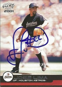 Jose Lima Signed Houston Astros 2001 Pacific Card