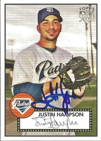 Justin Hampson Signed Padres 2007 Topps '52 Rookie Card