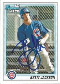 Brett Jackson Signed Cubs 2010 Bowman Rookie Card