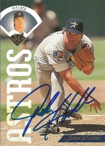 John Hudek Signed Houston Astros 1995 Leaf Card
