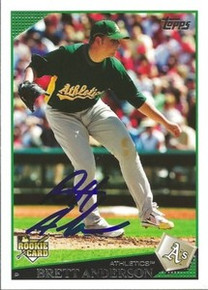 Brett Anderson Signed Oakland A's 2009 Topps Rookie Card