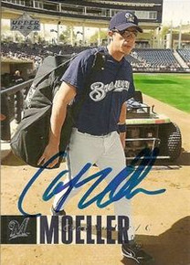 Chad Moeller Signed Milwaukee Brewers 2006 UD Card