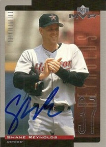 Shane Reynolds Signed Houston Astros 2001 UD MVP Card