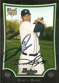 Dusty Ryan Signed Detroit Tigers 08 Bowman Rookie Card