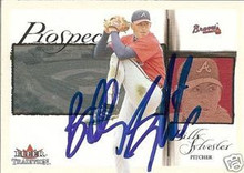 Billy Sylvester Signed Atlanta Braves 2002 Fleer Card