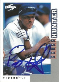 Brian Hunter Signed Detroit Tigers 1998 Score Card