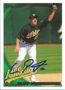 Cliff Pennington Signed Oakland A's 2010 Topps Card