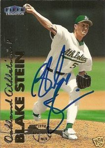 Blake Stein Signed Oakland A's 1999 Fleer Card