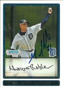 Mariners Mauricio Robles Signed 2009 Bowman Chrome Card