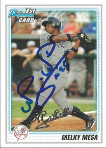 Melky Mesa Signed New York Yankees 2010 Bowman Rookie Card
