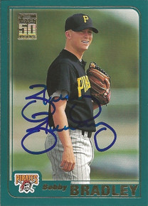 Bobby Bradley Signed Pittsburgh Pirates 2001 Topps Card