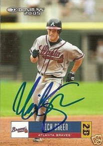 Boston Red Sox Nick Green Signed 2005 Donruss Card