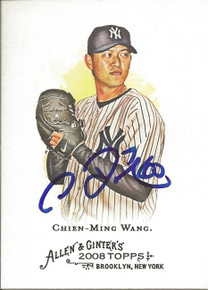 Chien Ming Wang Signed New York Yankees 2008 Allen Ginter Card